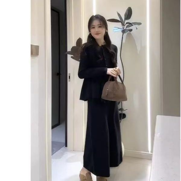 时尚深冬装搭配一整套毛衣针织裙两件套女2025年新款感小个子套装|undefined