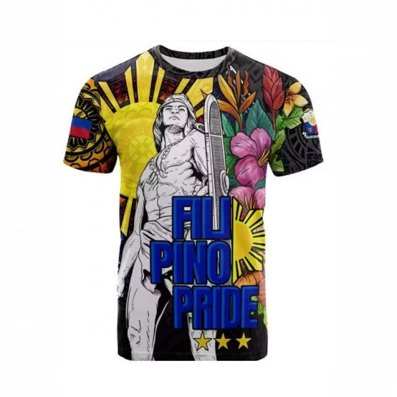 2026 New 3D Printed Philippines Independence Day Pattern T-Shirt, Breathable and Quick-Drying, Family Style, Suitable for Training