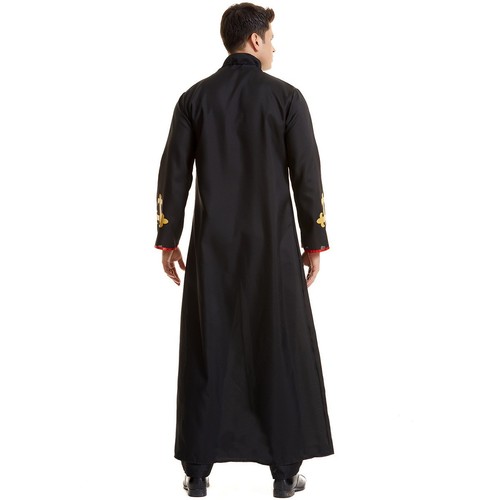 Cross-border Christmas men's priest robe Roman wizard robe men's long robe carnival party costume Halloween costume 