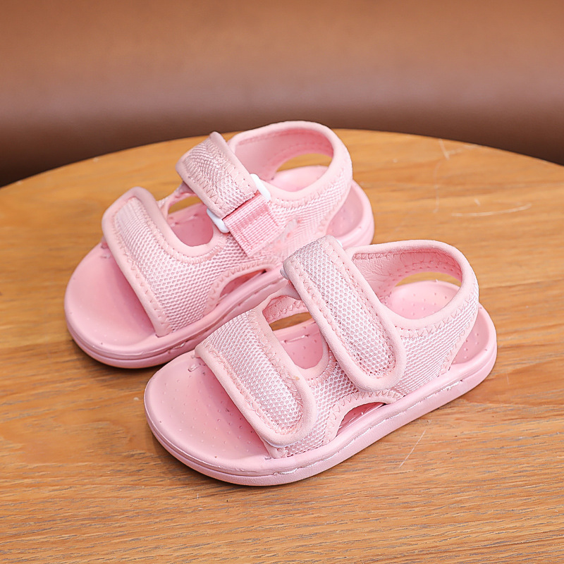 Sandalias de Playa para Niños y Niñas, Estilo Verano 2025, con Velcro Ajustable, Suela Suave Antideslizante
