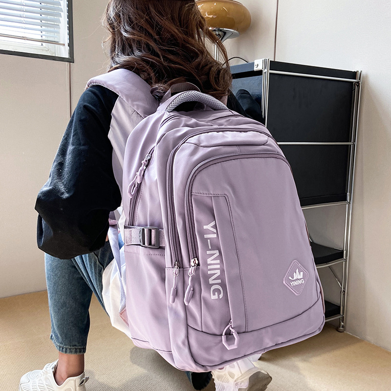 2023 nueva mochila espesa mochila de estudiantes color sólido simple mochila de hombro mochila de viaje resistente al desgaste bolsas de mujer y hombre