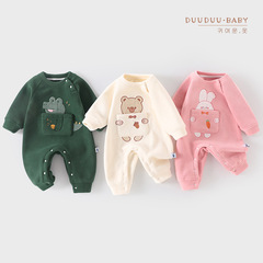 DUUDUU寶寶哈衣爬服童裝新生兒衣服長袖包屁衣嬰兒連體衣春秋a類