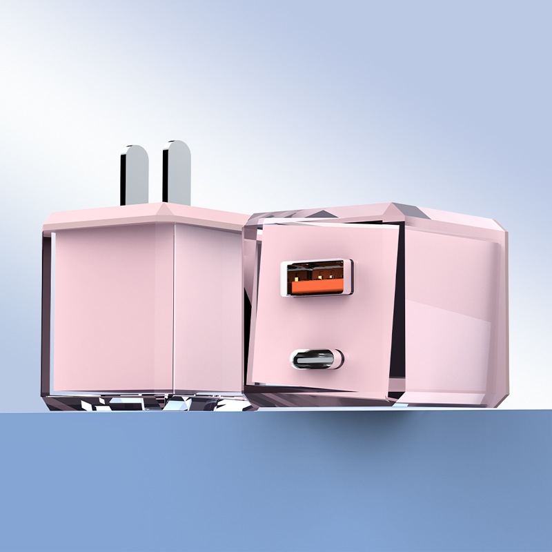 Pequeño cubo de hielo cabeza de llenado A + C DOBLE BOCA rosa