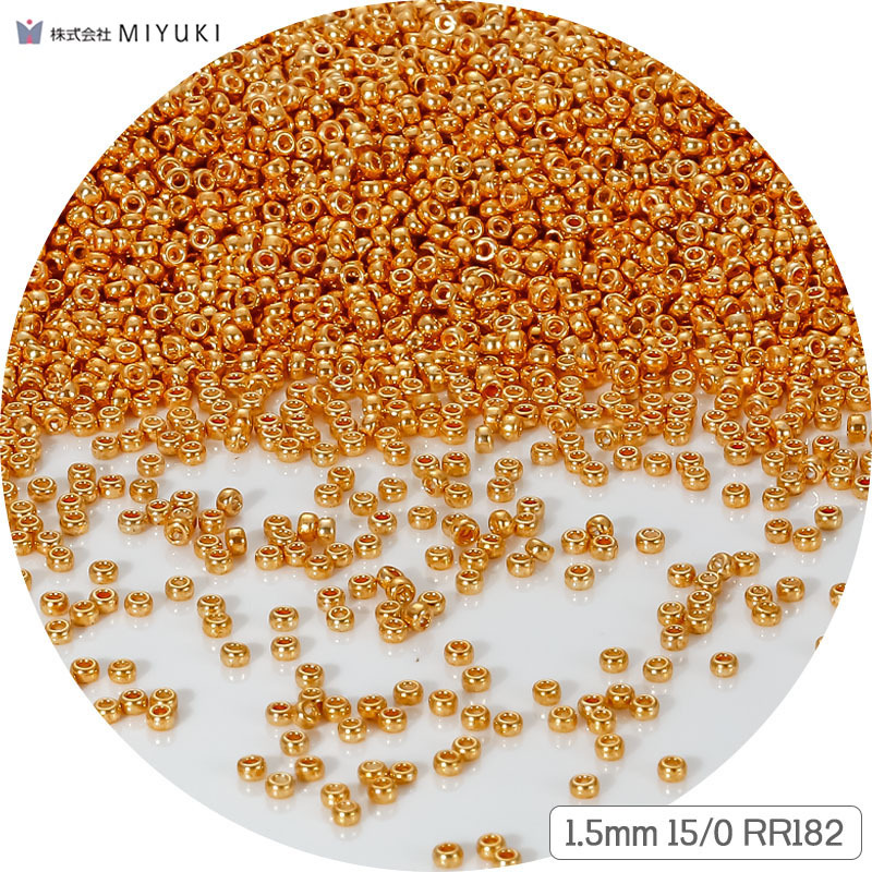 1.5mm miyuki rr182kc gold-5g 810 capsules