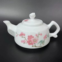 景德镇陶瓷手绘茶壶水点桃花精品功夫小茶壶