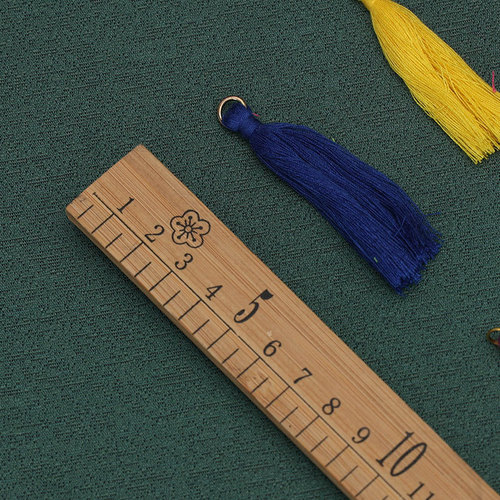 Direct factory supply colorful 6cm hoop earring tassels with sewing thread for boxes, bags, clothing and accessories
