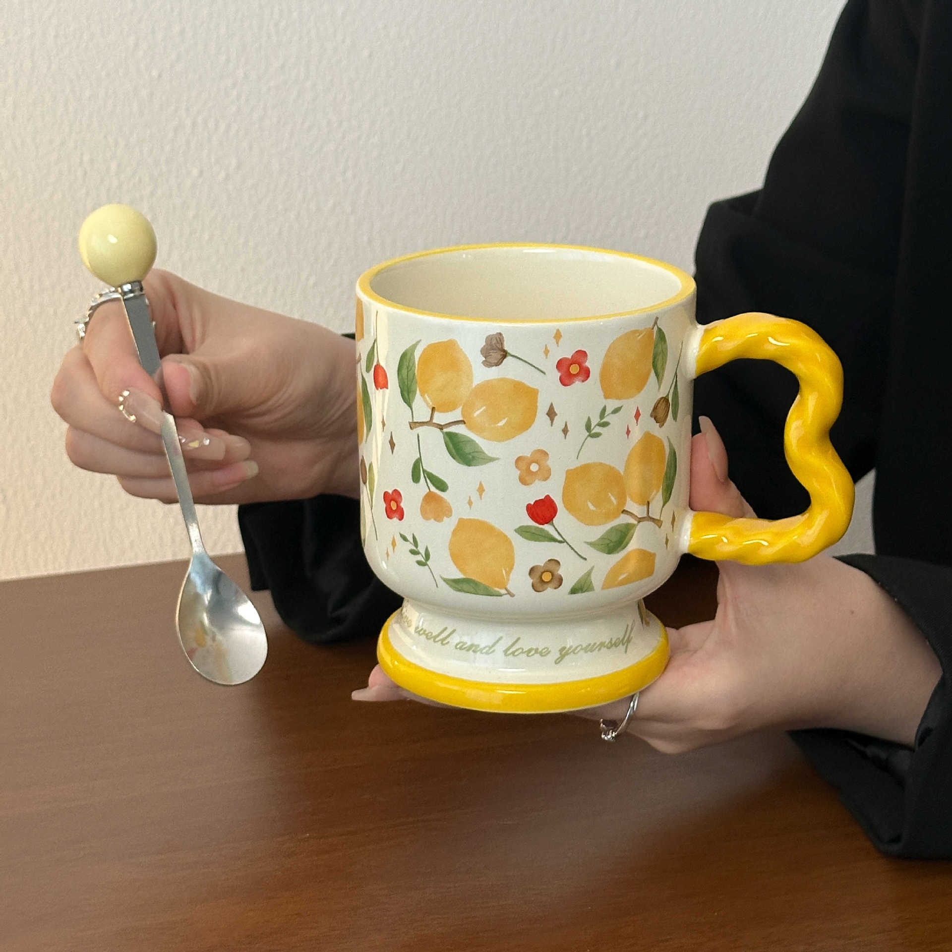 Regalos de cumpleaños de alta calidad para chicas, tazas de cerámica, tazas de café de desayuno de oficina prácticas