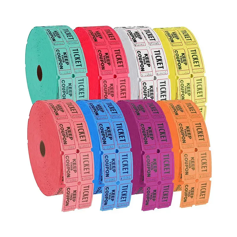 Spot Wholesale Colorful Game Raffle Ticket Flow Code Ticket Double Roll Raffle Ticket Spot Wholesale Colorful Game Raffle Ticket Flow Code Ticket Double Roll Raffle Ticket