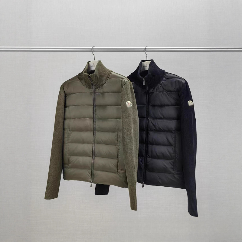 Mengjia Autumn and Winter Wool Knitted down Jacket, Fashionable Casual Sleeve Stand-Up Collar Velvet Jacket, Light and Warm Clothing Mengjia Autumn and Winter Wool Knitted down Jacket, Fashionable Casual Sleeve Stand-Up Collar Velvet Jacket, Light and Warm Clothing