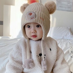 赤ちゃんの帽子秋冬の男女の子供の毛糸の帽子の赤ちゃんの帽子の冬の耳の保護の綿の帽子の防風の男の子の冬の帽子