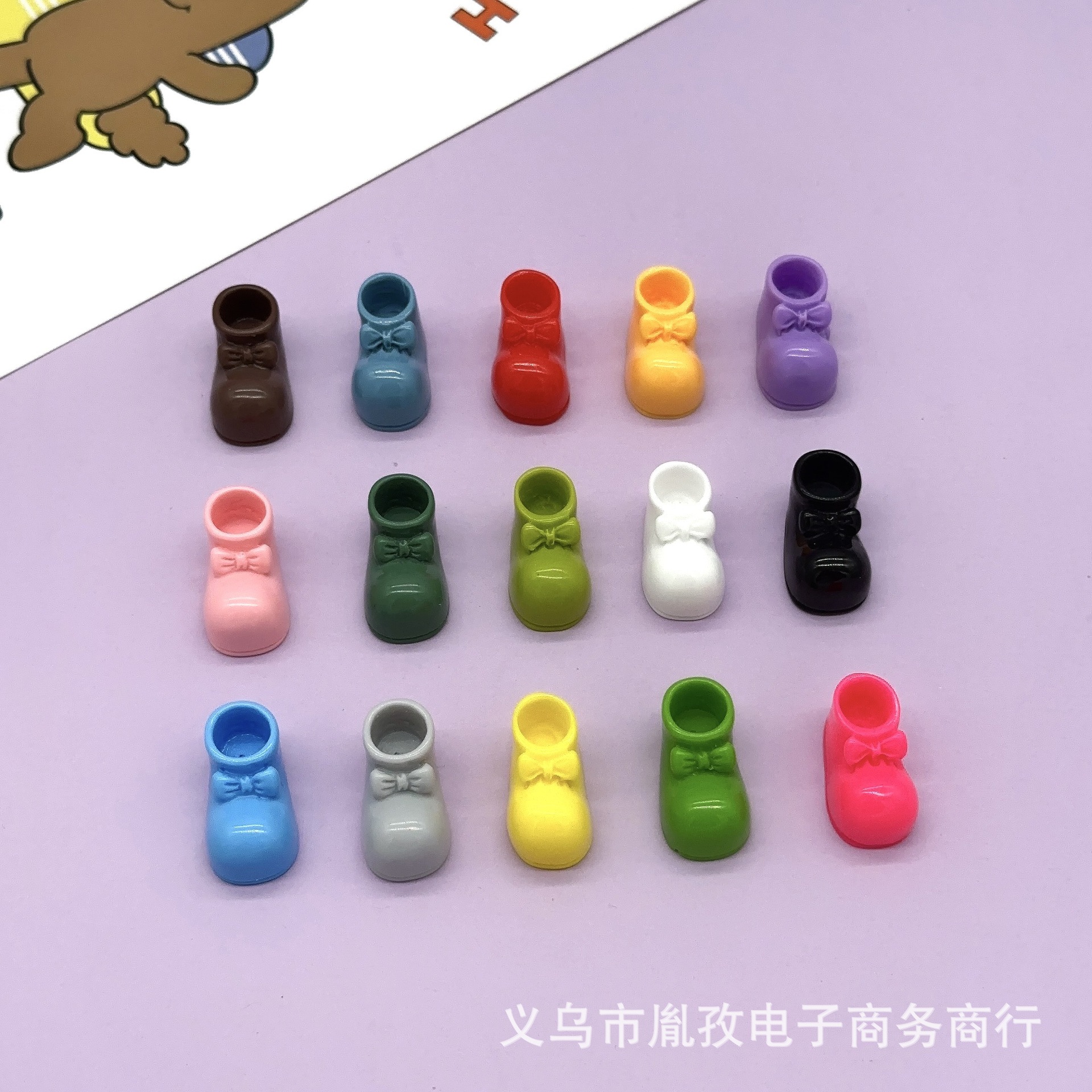 Resina coreana zapatos de arco DIY zapatos pequeños accesorios de juguetes de pelo caja de teléfono celular pegatinas de refrigerador pegatinas manuales