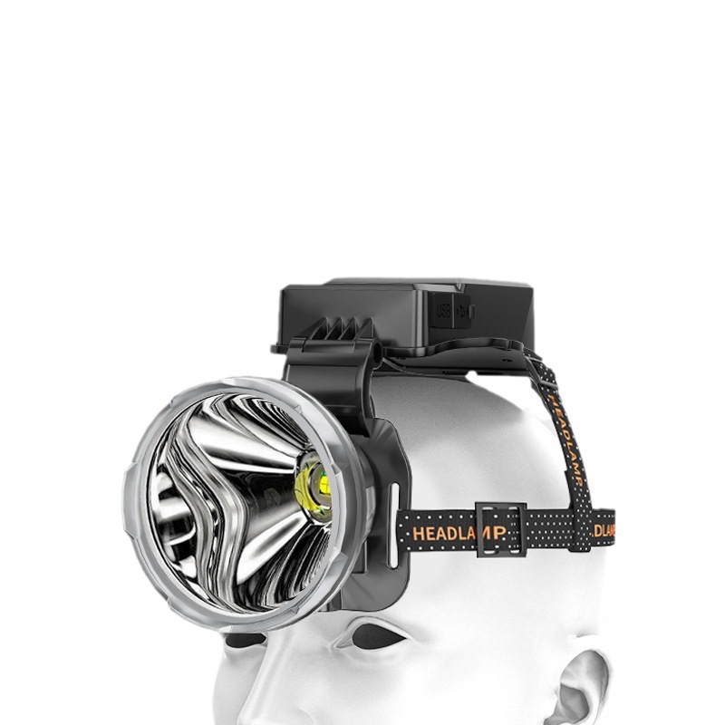 Al aire libre larga resistencia resaltar multifuncional linterna solar de pesca linterna montada en la cabeza de carga inducción fuerte luz faro