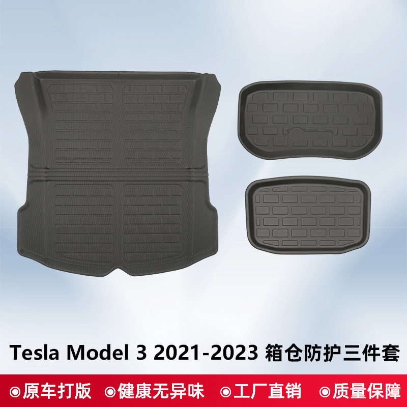 Para 2021 - 2024 Tesla Model Y / Model3 Nuevo 3D todo clima almohadilla de pie XPE