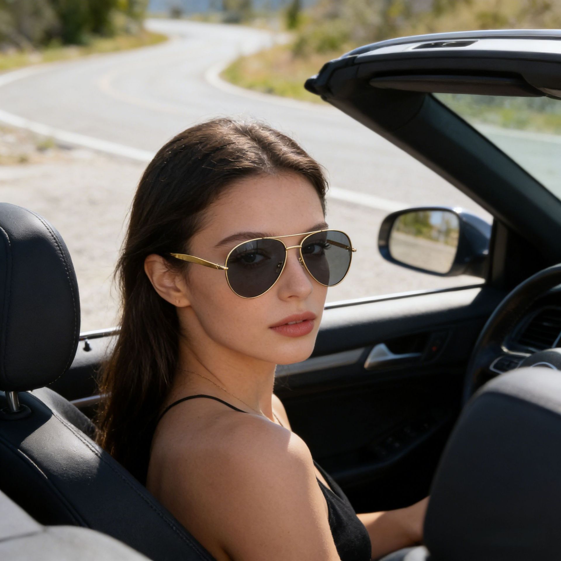 Metálico de doble haz piloto gafas de sol personalidad transfronteriza conducción gafas de sol conductor anti-UV gafas de sol