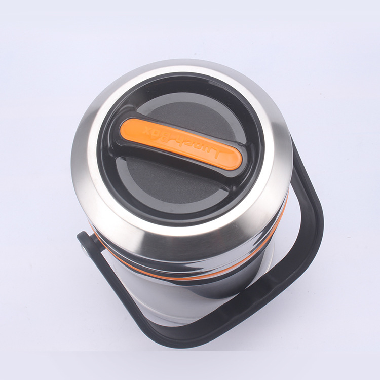 304不锈钢上班族学生便携真空保温打饭桶跨境双层三层保温提锅