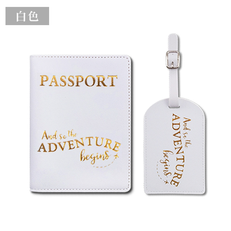 Transfronterizos maleta spot tarjeta de envío pasaporte cubierta de cuero personalizado pareja pasaporte de boda bolsa personalizada etiqueta de equipaje