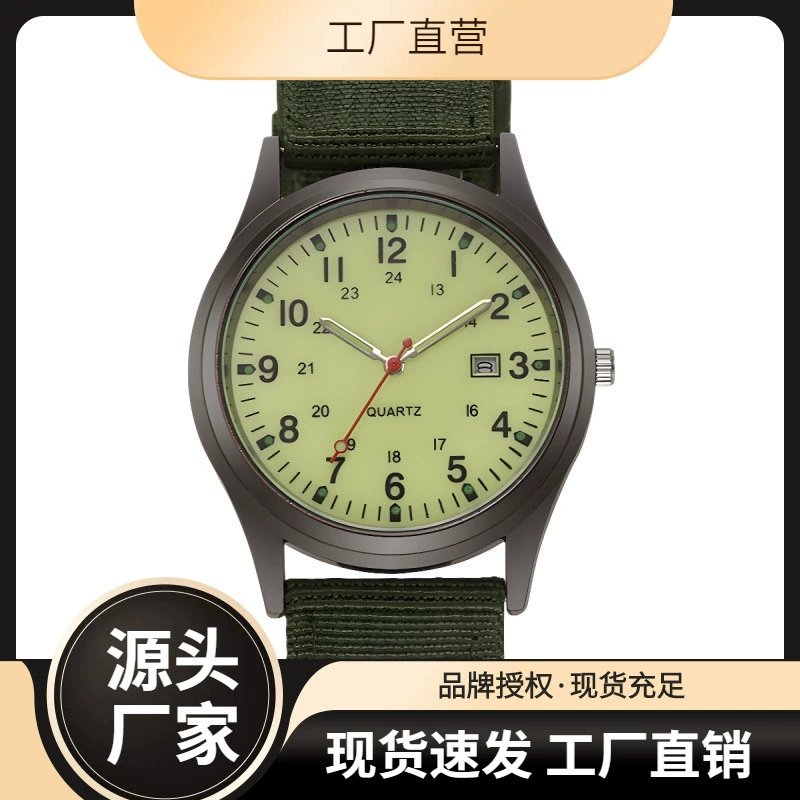 Новый стиль холст одежда мужской часы повседневная мода подарок часы военные часы календарь wish студенты спортивные часы кварцевые часы