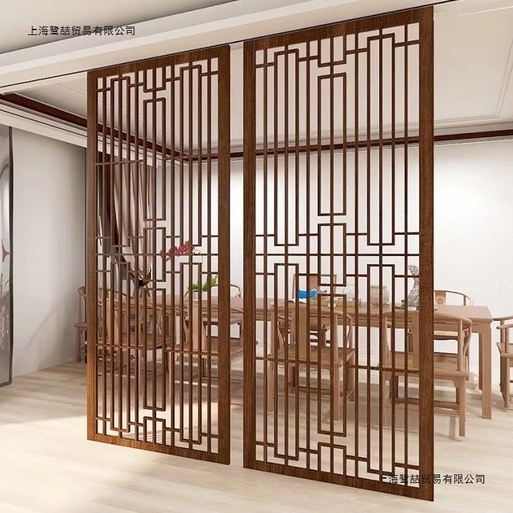 Antique-Style Door and Window Entrance Screen Partition Living Room Cover Solid Wood Lattice Carved Window New Chinese-Style Grille