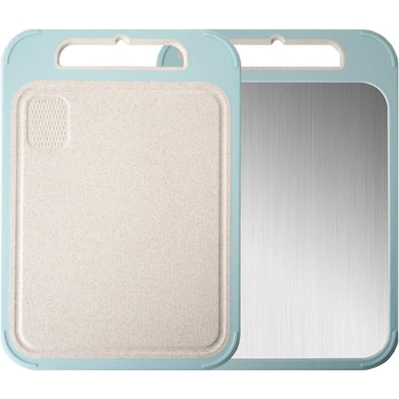 Fabricantes al por mayor de nuevo acero inoxidable tablero de recetas de doble cara tablero de recetas de frutas caseras tablero de recetas de cocina de recetas de carne de trigo tablero de recetas de paja