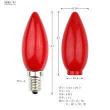 自产自销新款吹塑一体全亮LED蜡烛灯泡外壳配件莲花灯塑料外壳E12