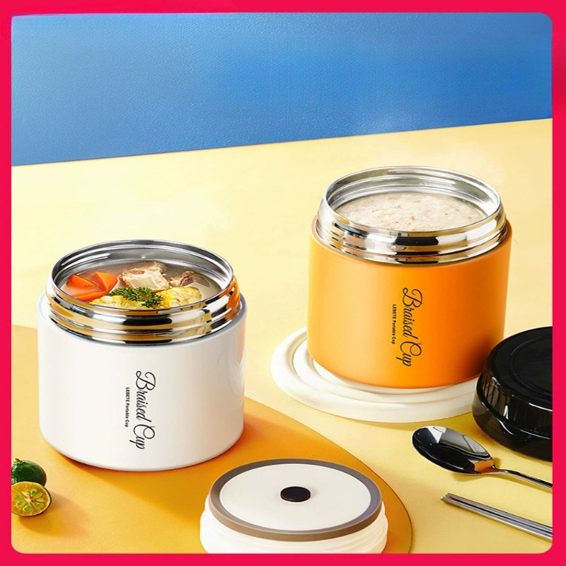 Чашка для тушения из нержавеющей стали 304, чашка для варки, портативная кастрюля для тушения, каши, белый гриб, 23 новых изолированных ланч-бокса Duyi.