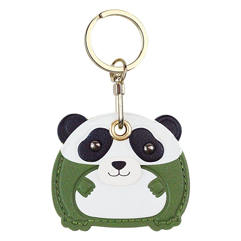 Fábrica auto-venta al por mayor de dibujos animados lindo Panda PU llavero pequeño rectangular inducción CONTROL DE ACCESO tarjeta cubierta regalo creativo