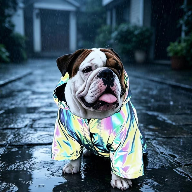 Pet Raincoat Trendy Brand Windproof and Rainproof North Dog Large Dog Raincoat Dog Pet Anti-Raincoat Rush Clothes