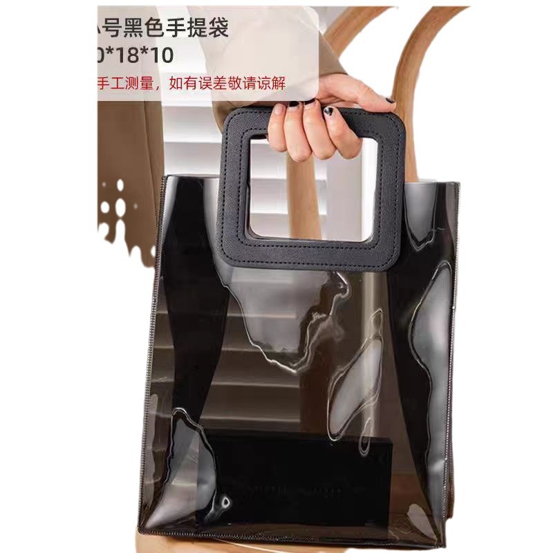 Bolsa de mano Bolsa de regalo Bolsa de regalo de alta calidad negra Bolsa de embalaje de caja de regalo de plástico pvc Bolsa de regalo de mano image 6