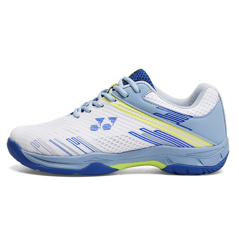 Fabricantes transfronterizos tienen en stock nuevos zapatos de bádminton para hombre y mujer, transpirables y cómodos, zapatos de tenis de mesa transpirables para interiores.