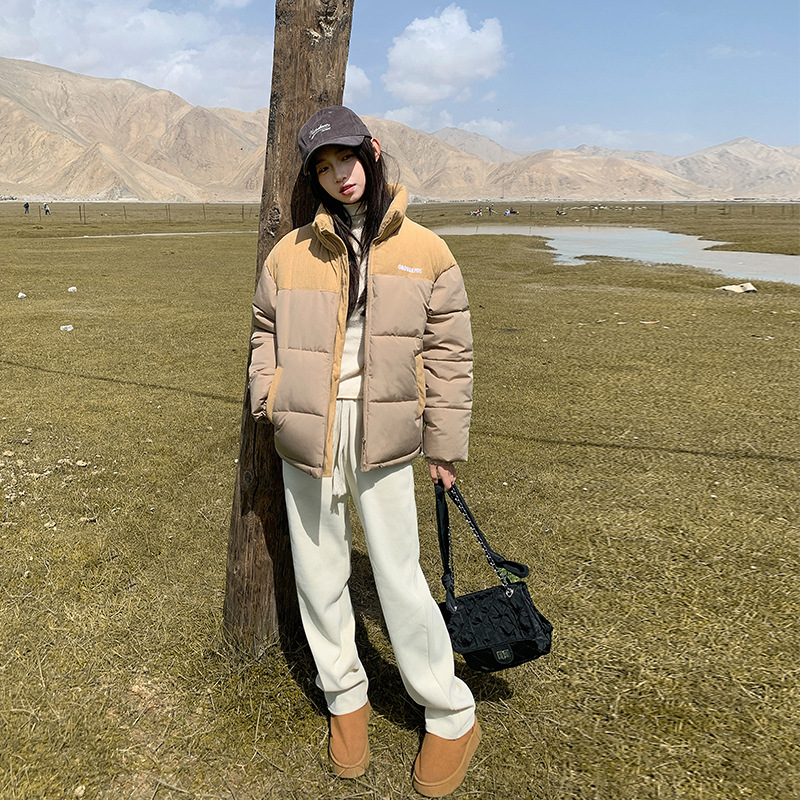 2024 otoño y invierno coreano chaqueta de mujer pan corto ropa de algodón pequeño tamaño grande estilo de puerto ropa relajada pareja ropa image 9