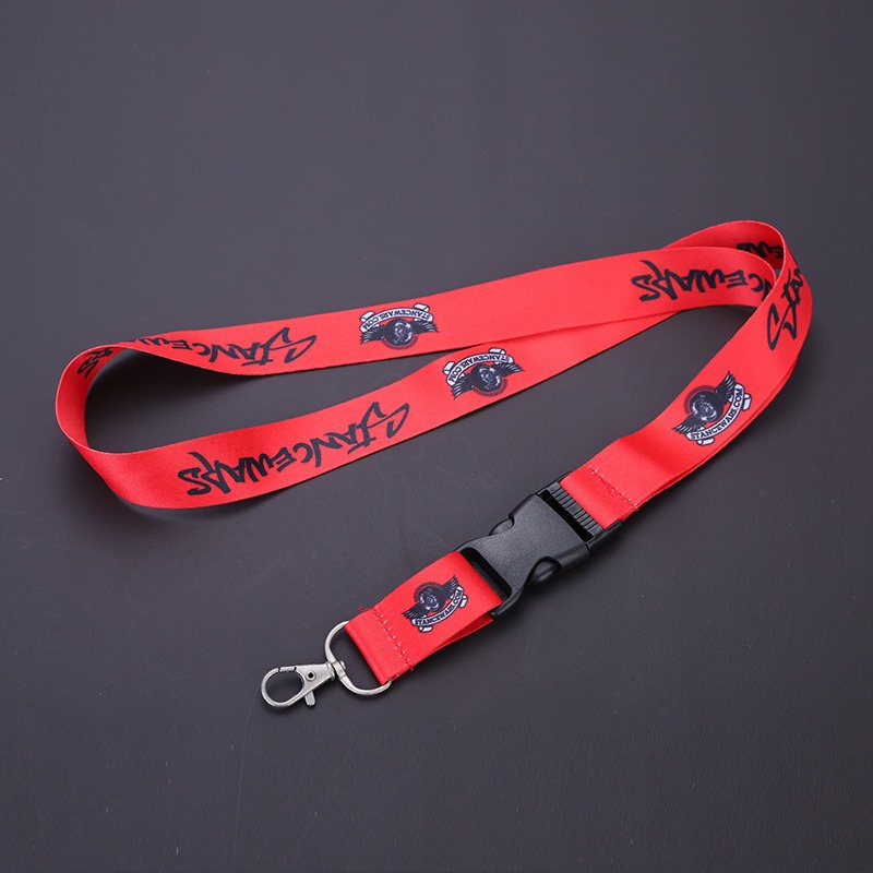 Cordones personalizados para exposiciones, cordones para credenciales de trabajo con texto impreso, cordones para tarjetas de identificación, compatibles con diseño de logotipo, venta al por mayor de fábrica.