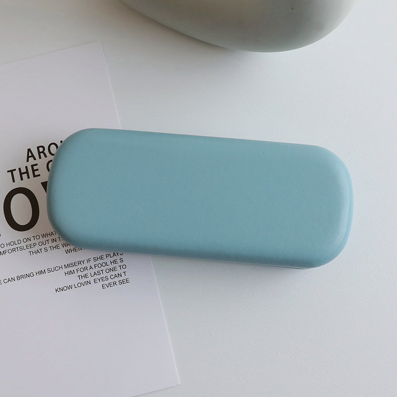 日系ins純色高級感メガネケース女性軽量携帯ストレス学生シンプル近視目収納ケース