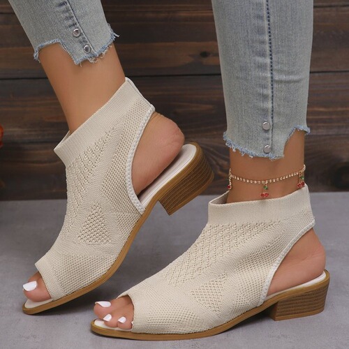 Eurasian fly-knit air-cooled women's breathable lace-up fish-mouth sandals 43