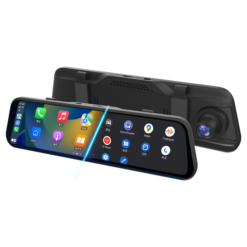 4KストリーミングバックミラーCarPlay Androidオートデュアル録画反転画像スマートナビゲーションドライブレコーダー