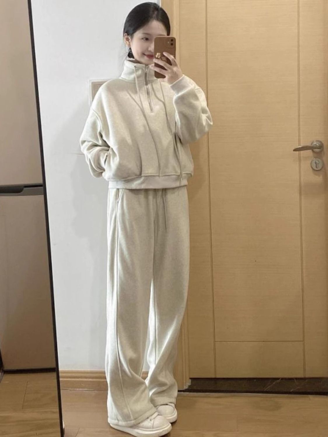 ActiveGo Casual Sportswear For Women, Autumn Winter Fashionable Sweatshirt Pants, Youthful And Age-Reducing Running Two-Piece Set_voghion.com