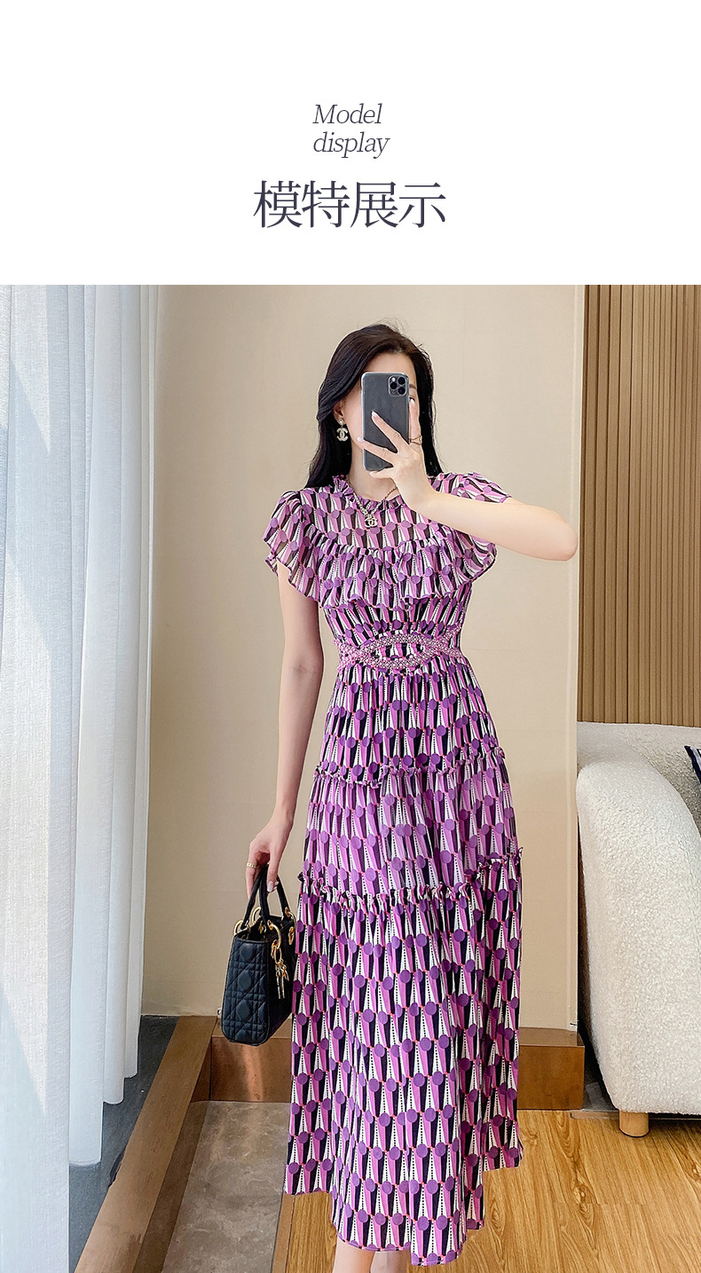 B4736 1270K VÁY ĐẦM LIỀN THÂN NỮ DONTDC MÙA HÈ HỌA TIẾT HOA THỜI TRANG NỮ VẢI VOAN G04 SẢN PHẨM MỚI