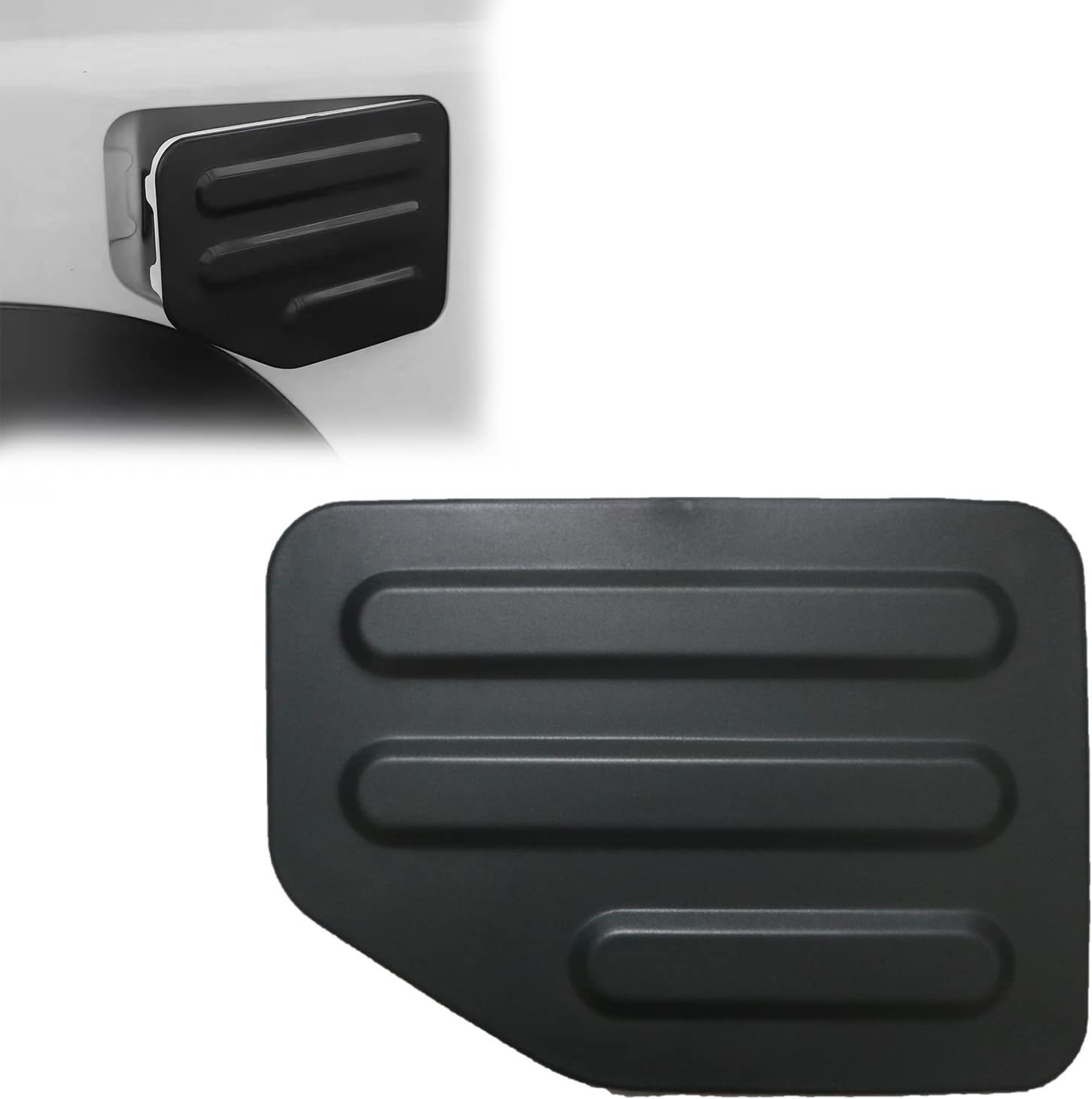Suitable for Jb64 Jb74 Jimny Decorative Parts Three Horizontal Carbon Fiber Color Black Paste Abs Fuel Tank Cover