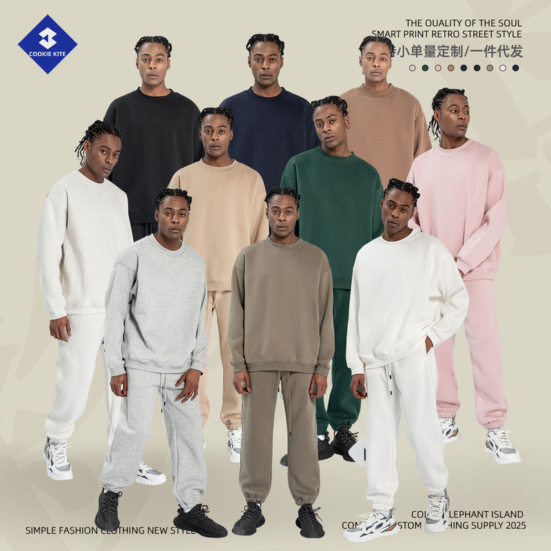 Cai Xiang Island Men's Clothing | 350g Fleece-Lined Crewneck Sweatshirt for Men, Oversized Autumn and Winter Style, Trendy Brand Loose Fit Men's Top. Cai Xiang Island Men's Clothing | 350g Fleece-Lined Crewneck Sweatshirt for Men, Oversized Autumn and Winter Style, Trendy Brand Loose Fit Men's Top.