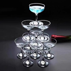 ウェディングシャンパン塔杯ガラス畳塔杯3階5階6階開業用高足杯ホテル宴会創意塔杯