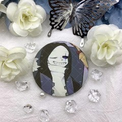 Undertale fan art barrette, ink error pin, postcard 