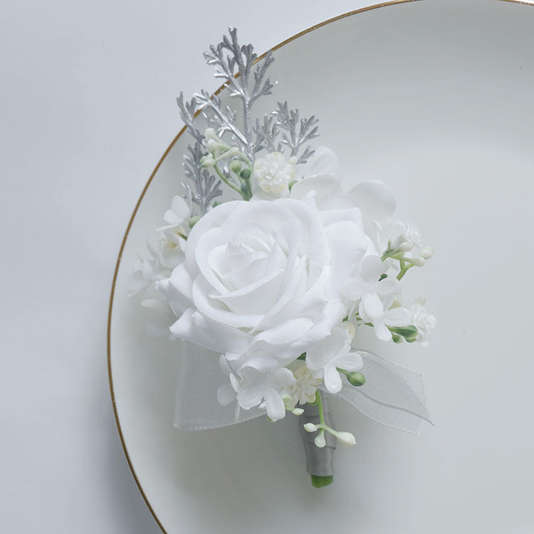 芸涵閣xs36結婚祝い花芸シミュレーション花ビジネス祝典開業ゲスト胸花襟花手首花白色|undefined