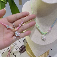 Ножка Серебряный 999 Единорог Милый мультфильм кулон из стерлингового серебра ожерелье пони ключицы для подруги подарок на день рождения