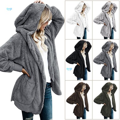Plus Size Women Fluffy Shaggy Faux Fur Winter Coat|ms
