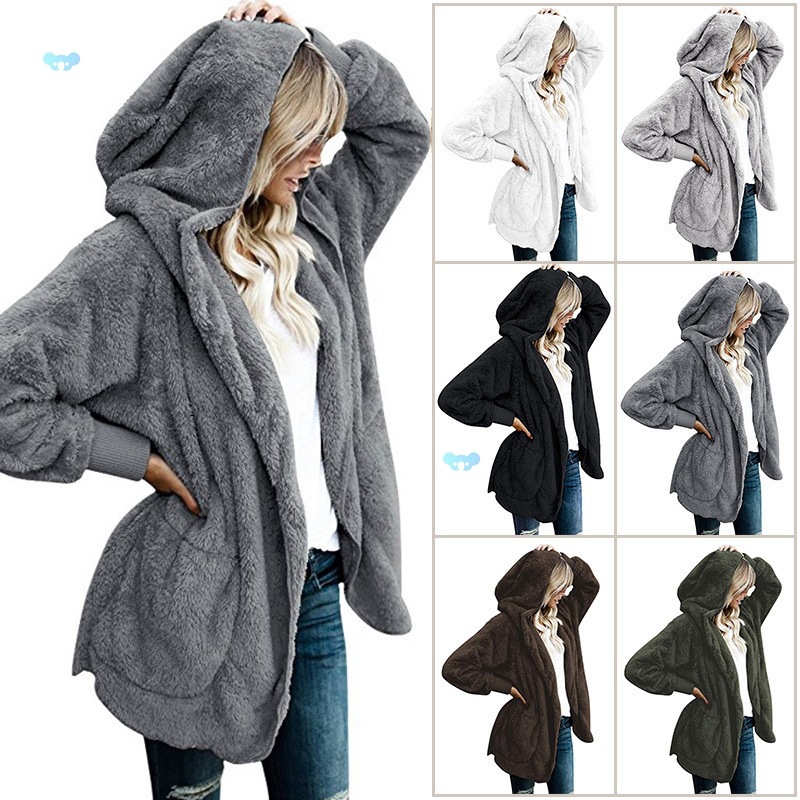 Plus Size Women Fluffy Shaggy Faux Fur Winter Coat|ms