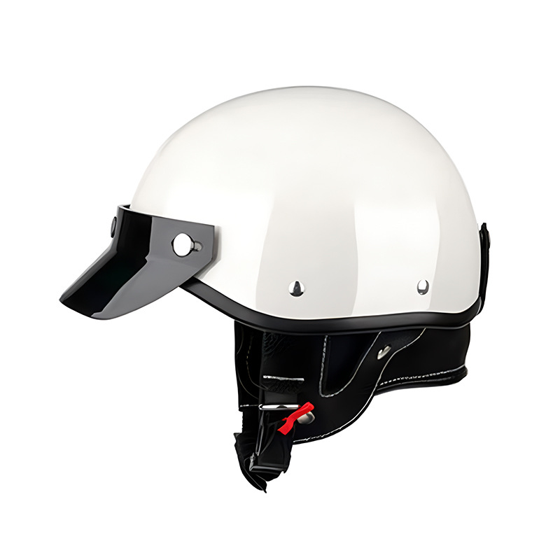 Motuoche Retro Electric Vehicle Helmet Summer Women's Men's Lightweight Motorcycle Half Helmet (Motosiklet kaskı (dəbilqə)) - mt-2-pearl-white-m