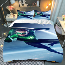 3D家纺三件套被套 绿灯侠系列 数码印花外贸跨境美国亚马逊