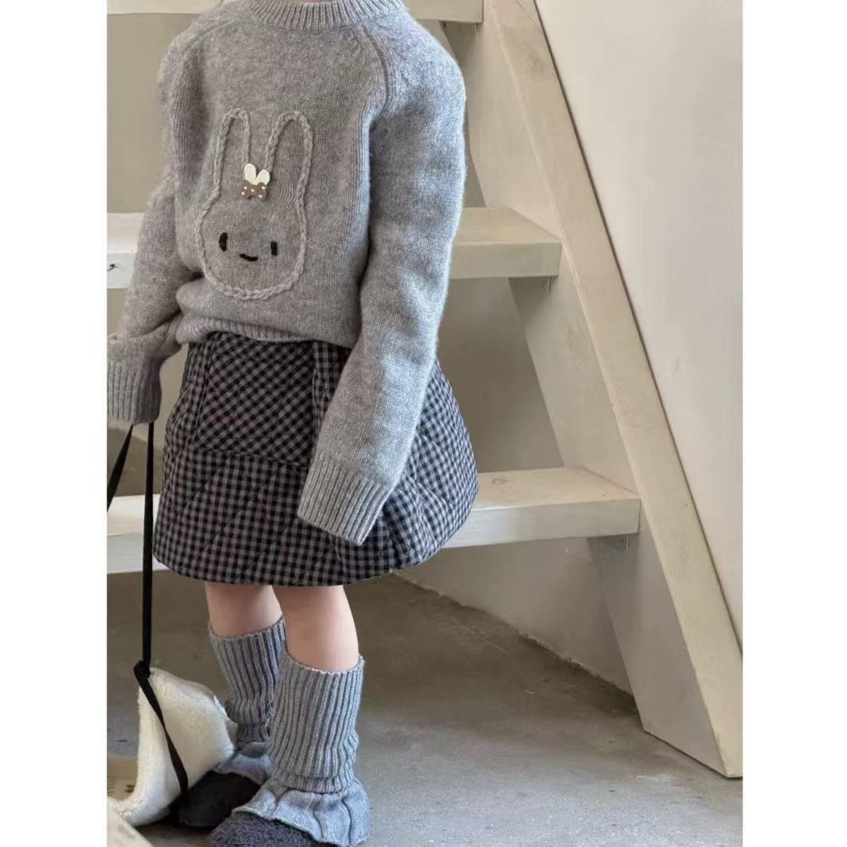 Niñas 25 otoño y invierno retrógrado vestido corto de algodón intercalado para mujeres coreanas estilo extranjero abrigo vestido A vestido