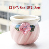 Ceramics flower-shaped, flowerpot, creative fresh plant lamp