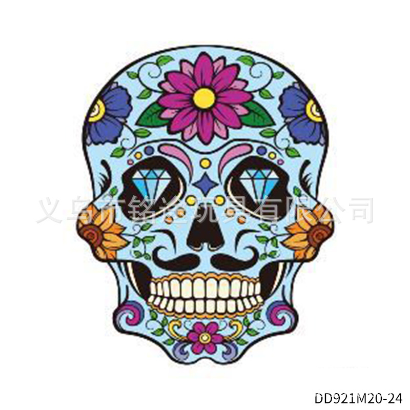 Suministros de fiesta de carnaval mexicano Día de los muertos Pegatinas de fiesta divertida para niños Accesorios de fotografía mexicana