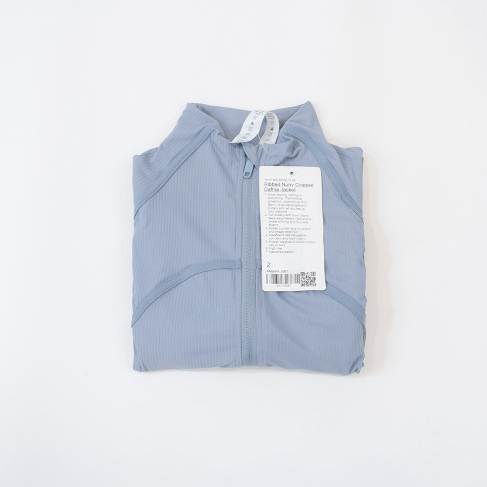 Chaqueta de ropa de yoga otoño e invierno para mujer nueva camisa deportiva acanalada de manga larga para correr pilates entrenamiento traje de ropa de gimnasio